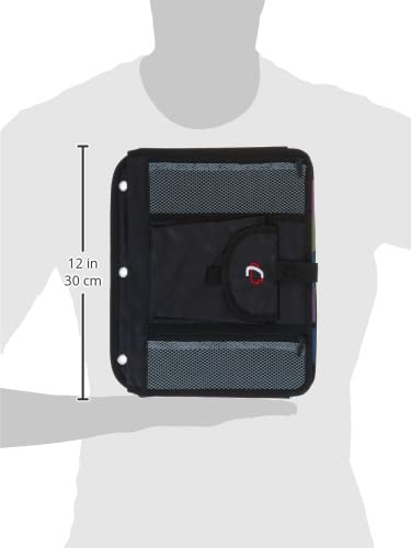 Case It 5-Tab Binder Accessory, 5-colored tabbed, 6 pocket expanding file, fits any standard 3 ring letter size binder, additional zippered mesh pockets for pen storage, ACC-21, Black - Image 9