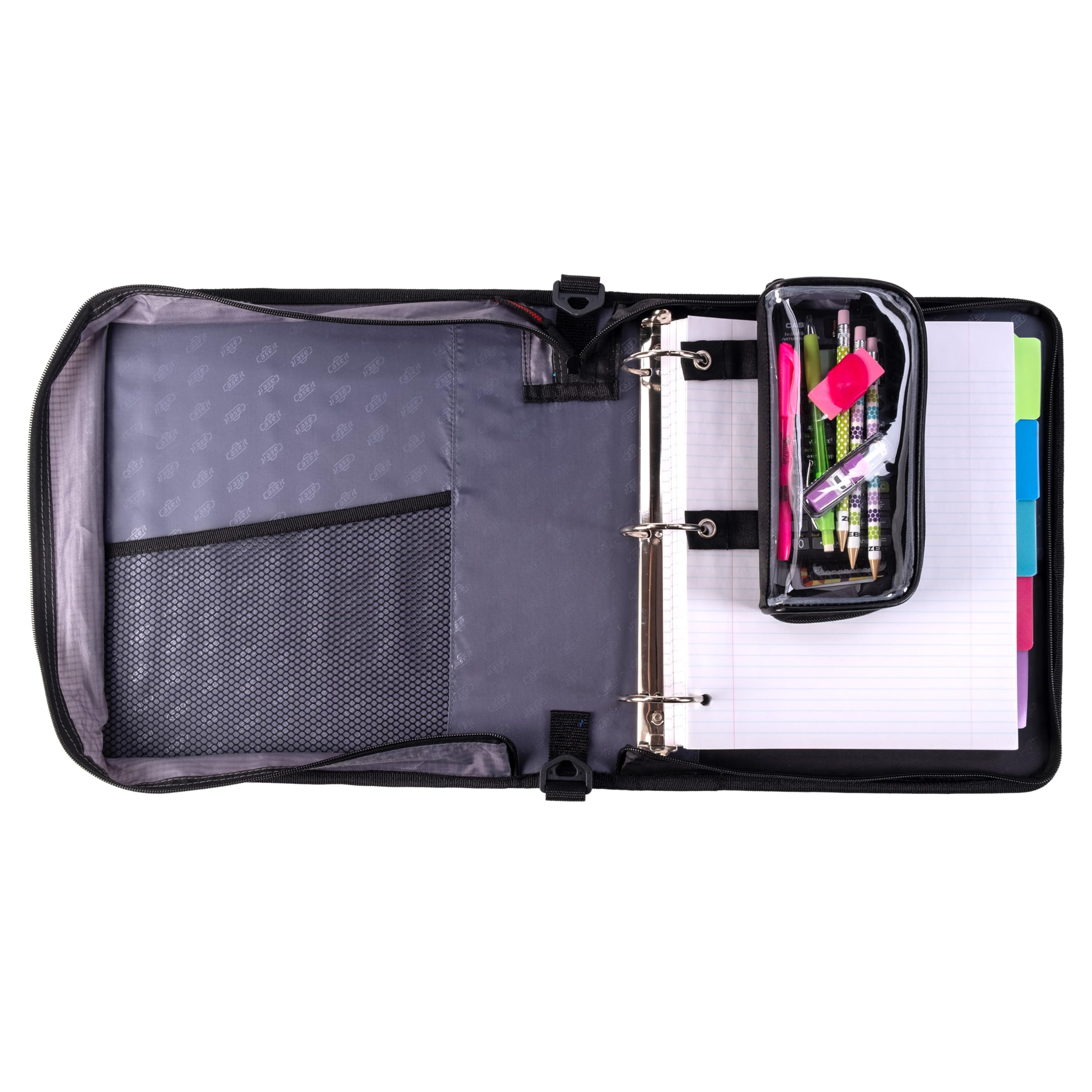 Case-it 6-Pack The Clear Pouch, Clear Window Zipper Pencil Case with Grommets, pencil pouch, Scientific Calculator Case, Zipper Pencil Pouches Bulk, 2 x 4 x 8.3 Inches, PLP-150-CLR-C, Pink - Image 5